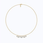Baguette Cubic Zirconia Choker Necklace, 18K Gold Plated Stainless Steel, Waterproof Rectangle CZ Sparkling Necklace for Women Daily Jewelry - UMI