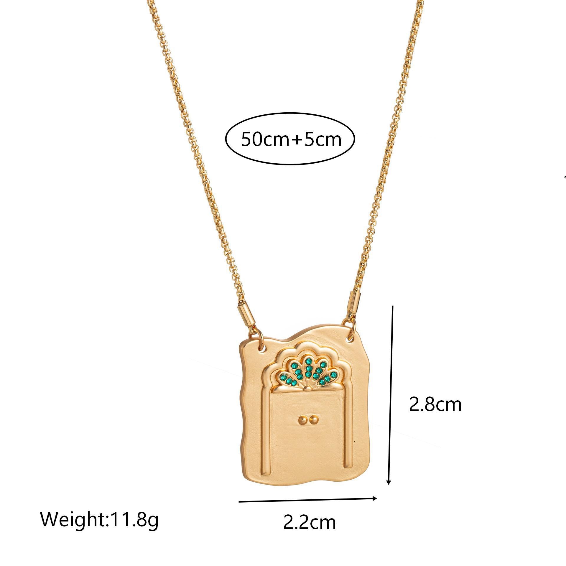 Vintage Tarot Openable Necklace – Butterfly Rebirth Crystal Pendant, Heavy Gold Plated | Green Butterfly, Blue Butterfly, Gate of Self-Love, Gate of Fortune & Gate of Rebirth