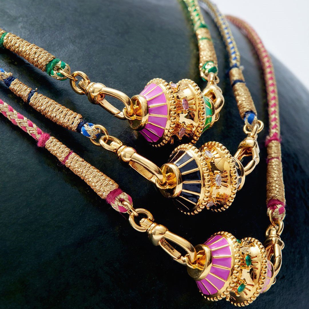 Dopamine Twist Irregular Necklace & Bracelet – Valentine’s Gift, Vacuum 18K Gold Plated | Black, Pink & Green, Purple, Pink, Multicolour, Pink Necklace, Orange Necklace