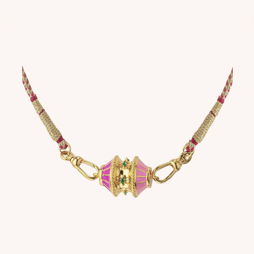 Dopamine Twist Irregular Necklace & Bracelet – Valentine’s Gift, Vacuum 18K Gold Plated | Black, Pink & Green, Purple, Pink, Multicolour, Pink Necklace, Orange Necklace