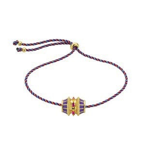 Tarot Star Pendant Bracelet & Colourful Choker Necklace – Artistic, Gold Plated Tarnish-Resistant | Blue, Red, Pink & Green, Multicolour, White, Pink, Purple, Black Bracelet
