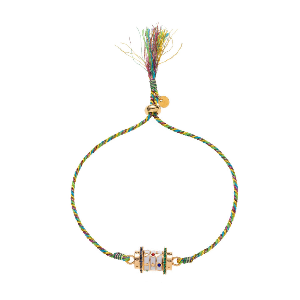 Tarot Star Pendant Bracelet & Colourful Choker Necklace – Artistic, Gold Plated Tarnish-Resistant | Blue, Red, Pink & Green, Multicolour, White, Pink, Purple, Black Bracelet