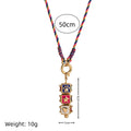 Tarot LOVE Colourful Necklace – Niche Star & Evil Eye Pendant, Gold Plated Tarnish-Resistant | Lucky Bead Necklace