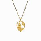 Greek Goddess Necklace – Athena, Medusa, Mermaid & Chimera Mythology Pendant, Copper Real Gold Plated | Round Fairy, Square Chimera - UMI