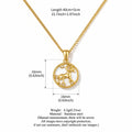12 Zodiac Shell Coin Necklace,18K Gold Plated Tarnish‑Resistant Titanium Steel