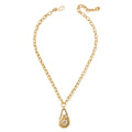 12 Zodiac Wish Bottle Enamel Pendant Cat Ear Necklace – Statement Sweater Chain, Heavy Craft