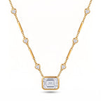 Western Style Crystal Necklace – Star Moon Heart Square Diamond Tassel, Tarnish-Resistant | Square Diamond Heart Spacer Necklace, Multi-Zirconia Tassel Necklace, Square Diamond Heart Necklace, Star Moon Crystal Diamond Necklace, Heart Tassel Necklace - UMI