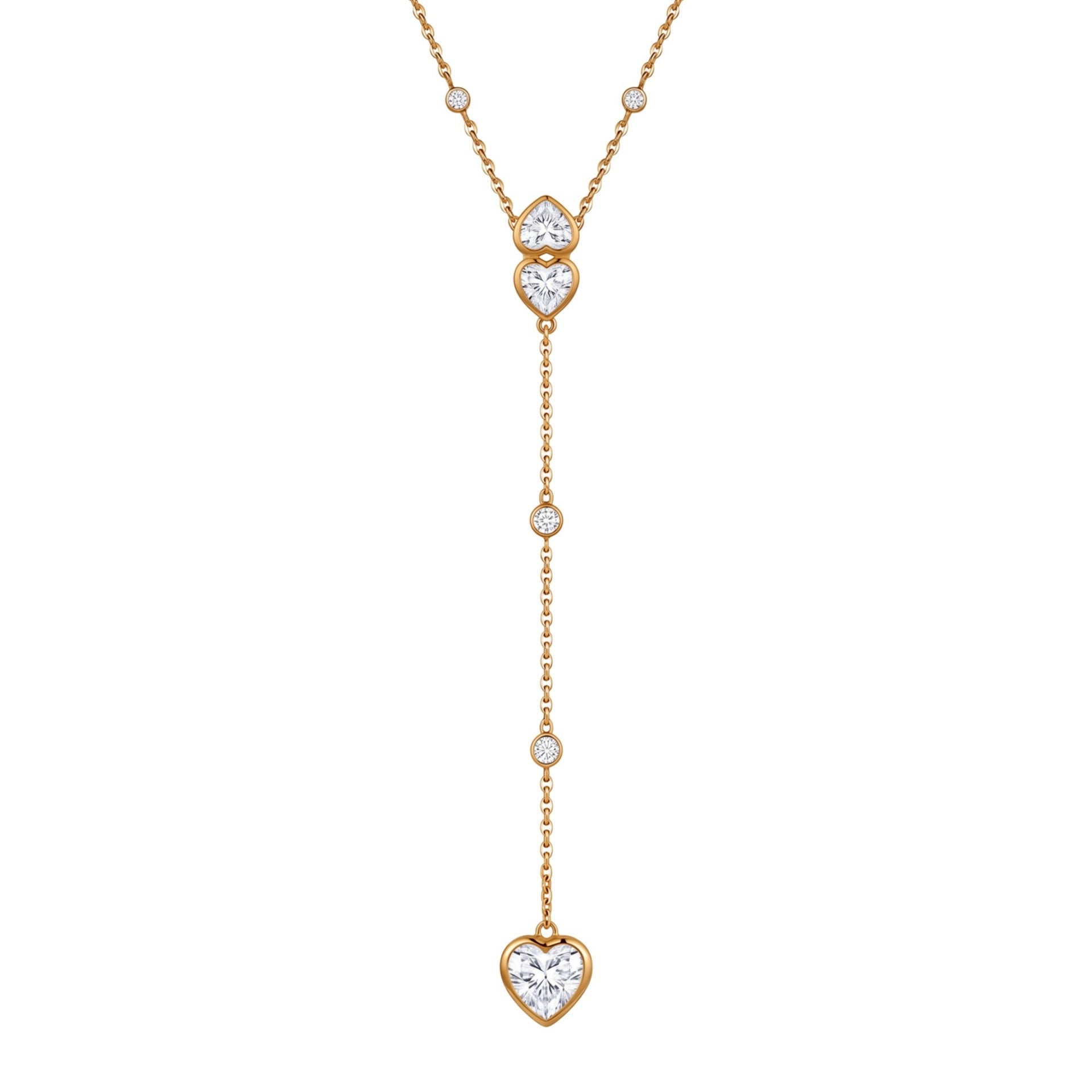 Western Style Crystal Necklace – Star Moon Heart Square Diamond Tassel, Tarnish-Resistant | Square Diamond Heart Spacer Necklace, Multi-Zirconia Tassel Necklace, Square Diamond Heart Necklace, Star Moon Crystal Diamond Necklace, Heart Tassel Necklace