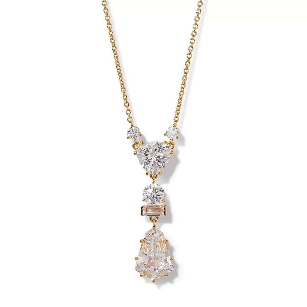 Trending Drop Diamond Pendant Collarbone Necklace, Versatile Holiday Gift