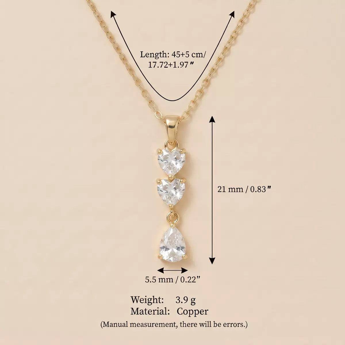 Trending Drop Diamond Pendant Collarbone Necklace, Versatile Holiday Gift