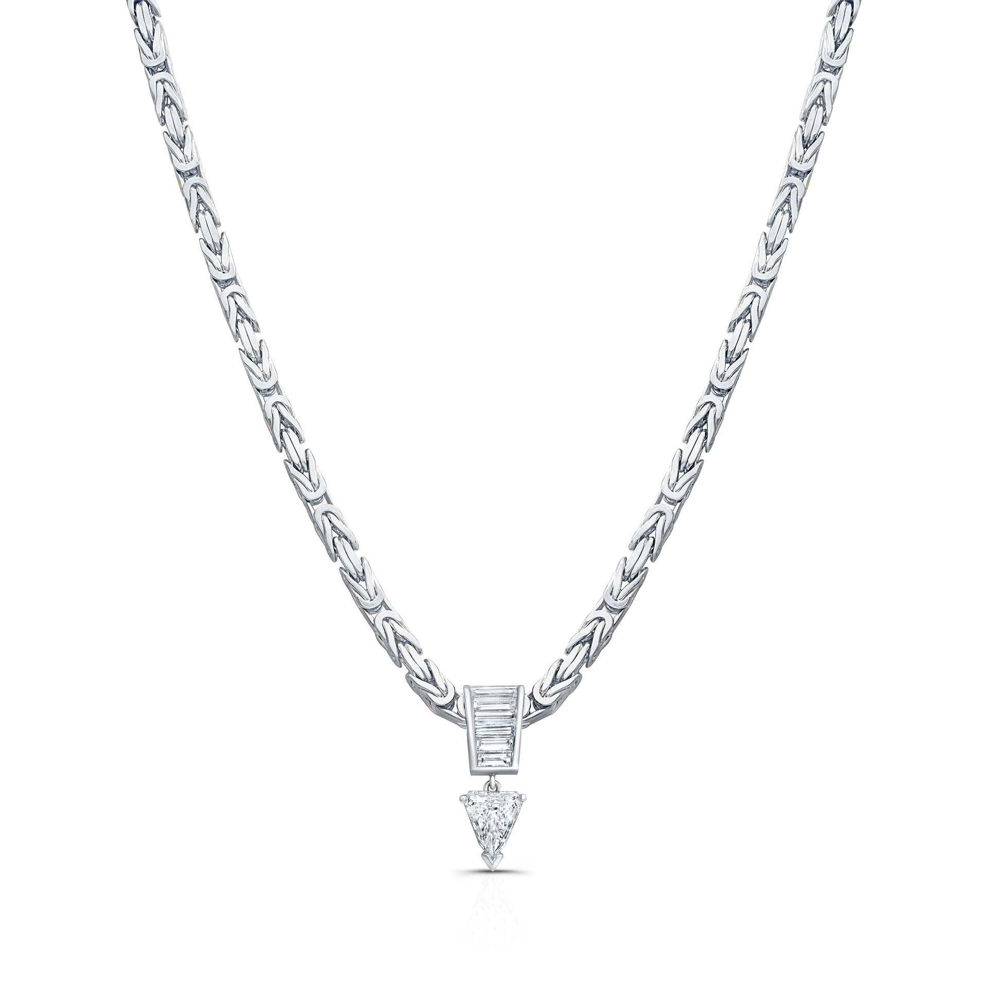 Thick Chain Teardrop Pear‑Shaped Zircon Pendant Necklace, Vintage Heavy‑Set Layering Collarbone Necklace