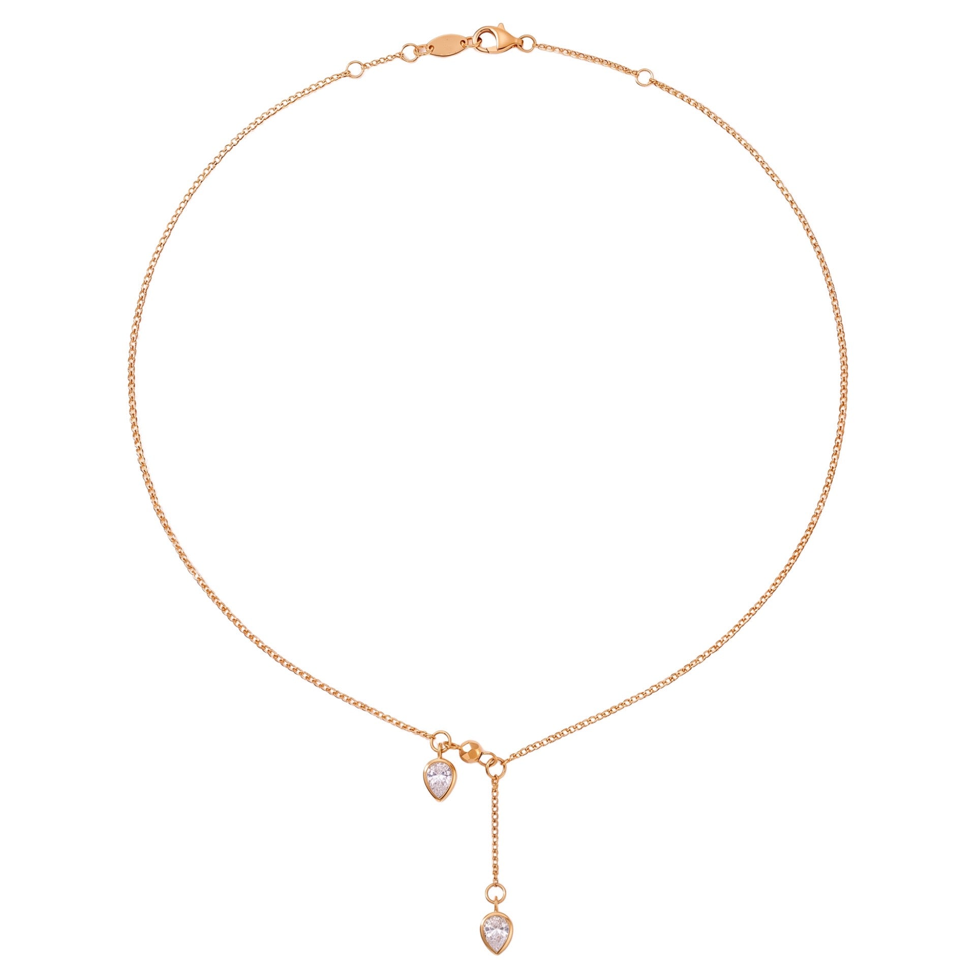 Dainty Sparkly Zircon Necklace,Star Heart Teardrop Crystal Pendant Sweet Daily Layering Jewelry