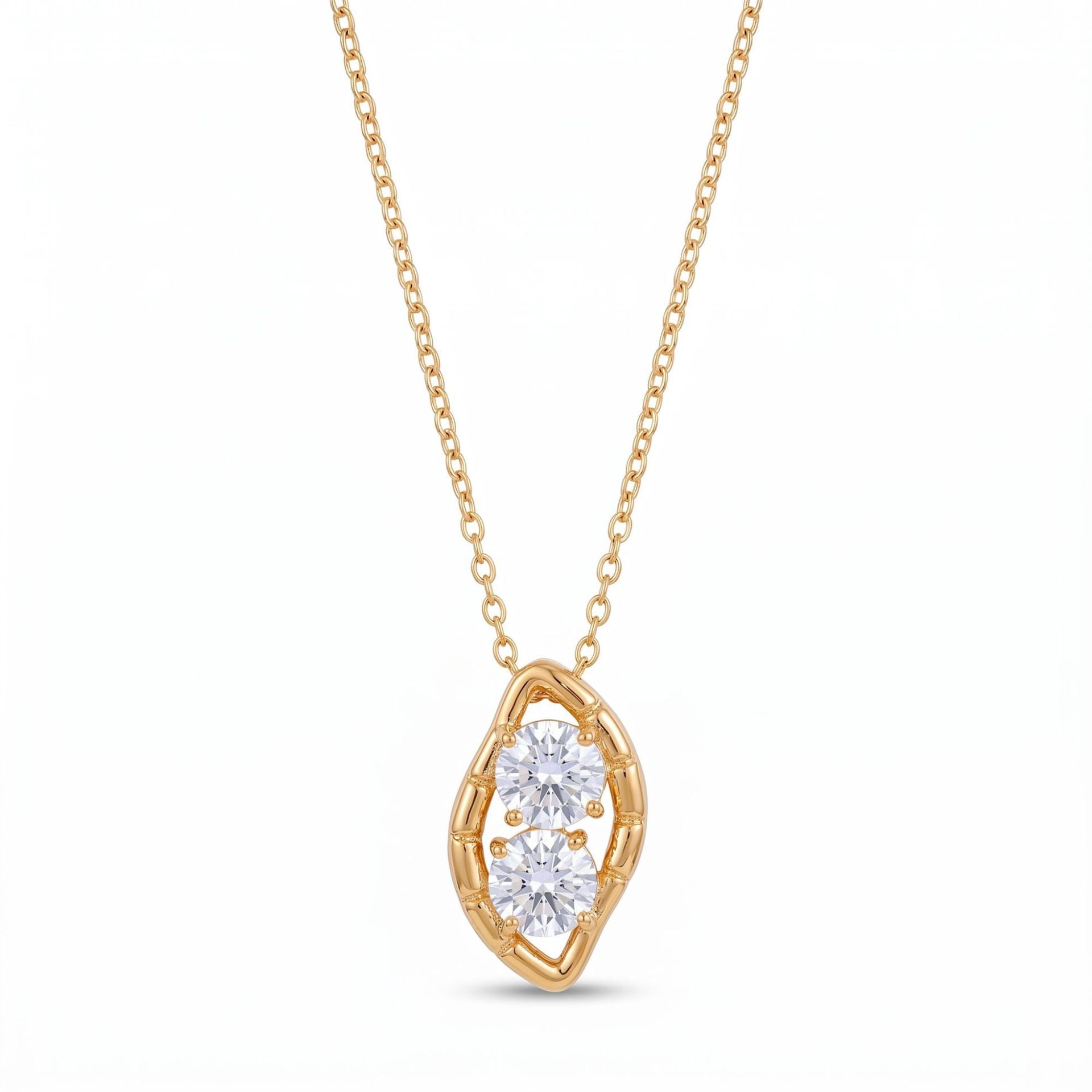Titanium Steel Gold Diamond-Inlaid Necklace | Multi-Style Chain – Herringbone, Snake, Ball Chain