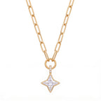 Titanium Steel Gold Diamond-Inlaid Necklace | Multi-Style Chain – Herringbone, Snake, Ball Chain - UMI