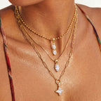 Titanium Steel Gold Diamond-Inlaid Necklace | Multi-Style Chain – Herringbone, Snake, Ball Chain - UMI