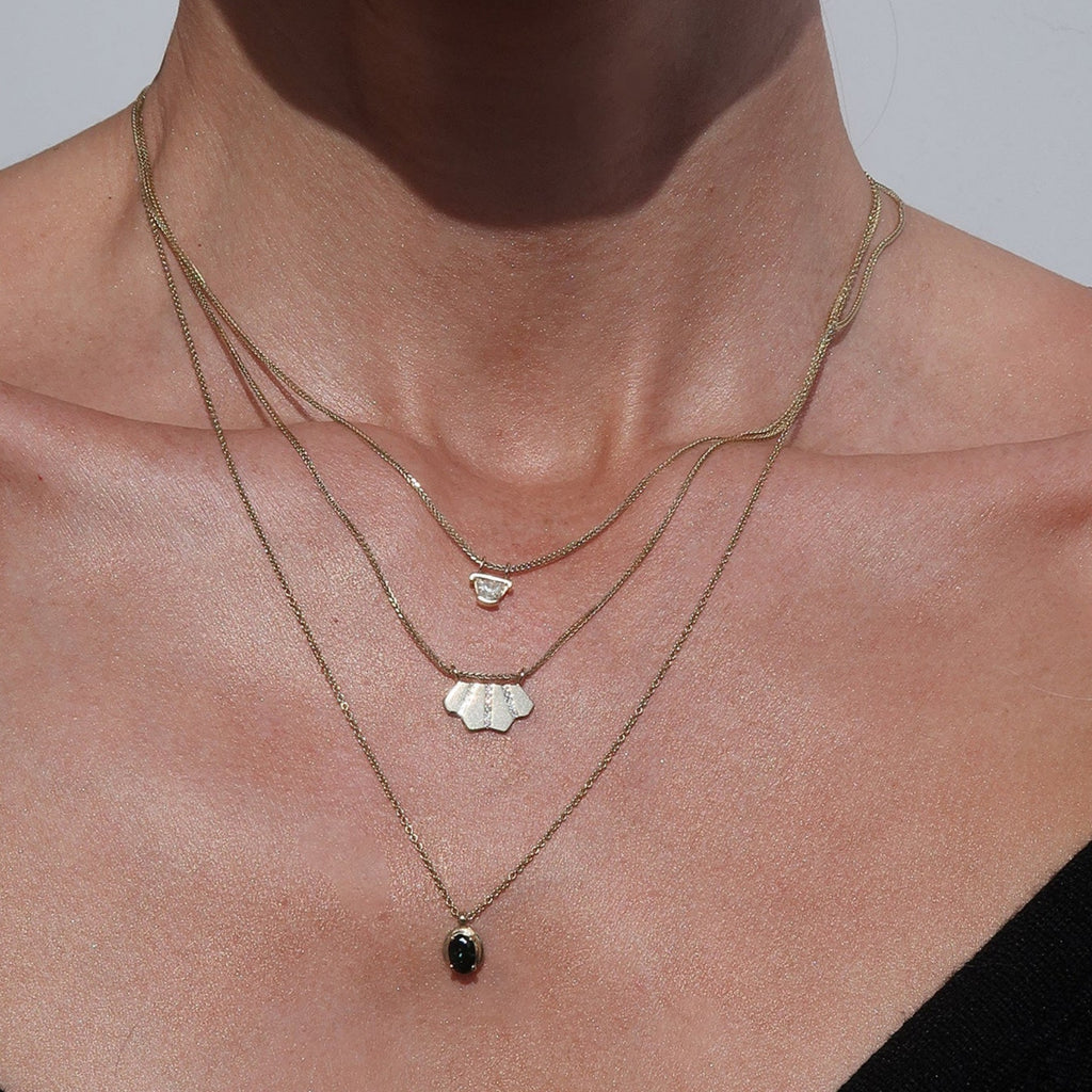 European Luxury Versatile Multi-Style White Diamond Necklace | Half Moon, Square Clasp, Marquise & Fan Shape