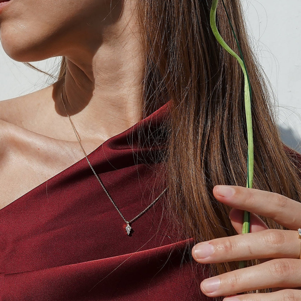 European Luxury Versatile Multi-Style White Diamond Necklace | Half Moon, Square Clasp, Marquise & Fan Shape