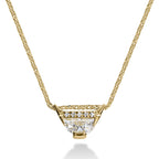 European Luxury Versatile Multi-Style White Diamond Necklace | Half Moon, Square Clasp, Marquise & Fan Shape - UMI