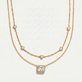 Luxury Layered Necklace | Heart, Princess Cut, Star, Moon & Marquise Diamond – Stackable Everyday Wear