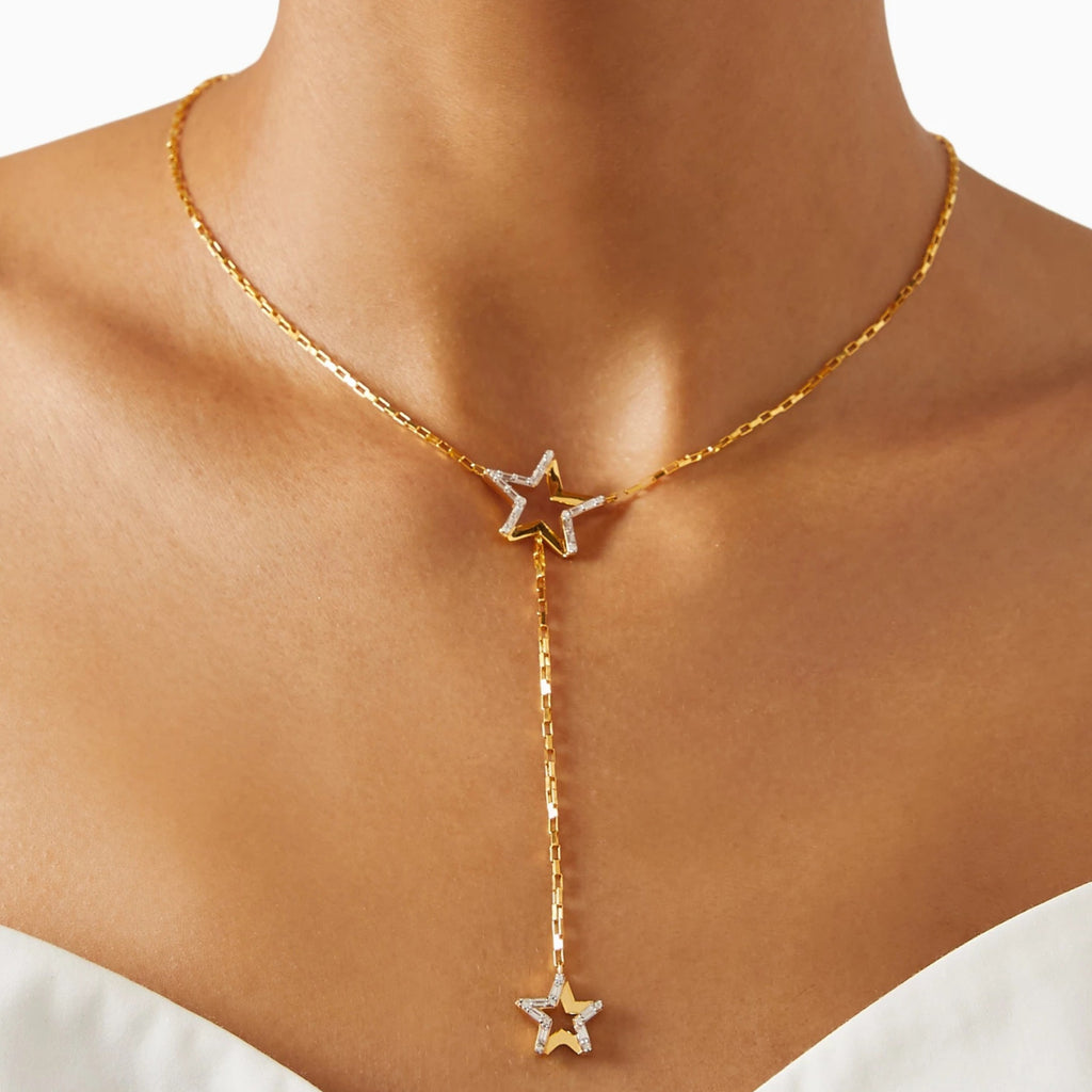 Luxury Layered Star Tassel Necklace | Stackable Statement Piece