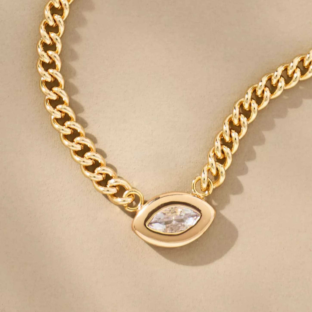 Creative Triple Layer Diamond Necklace | Stackable Linear Collarbone Chain
