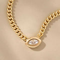 Creative Triple Layer Diamond Necklace | Stackable Linear Collarbone Chain