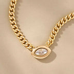 Creative Triple Layer Diamond Necklace | Stackable Linear Collarbone Chain - UMI