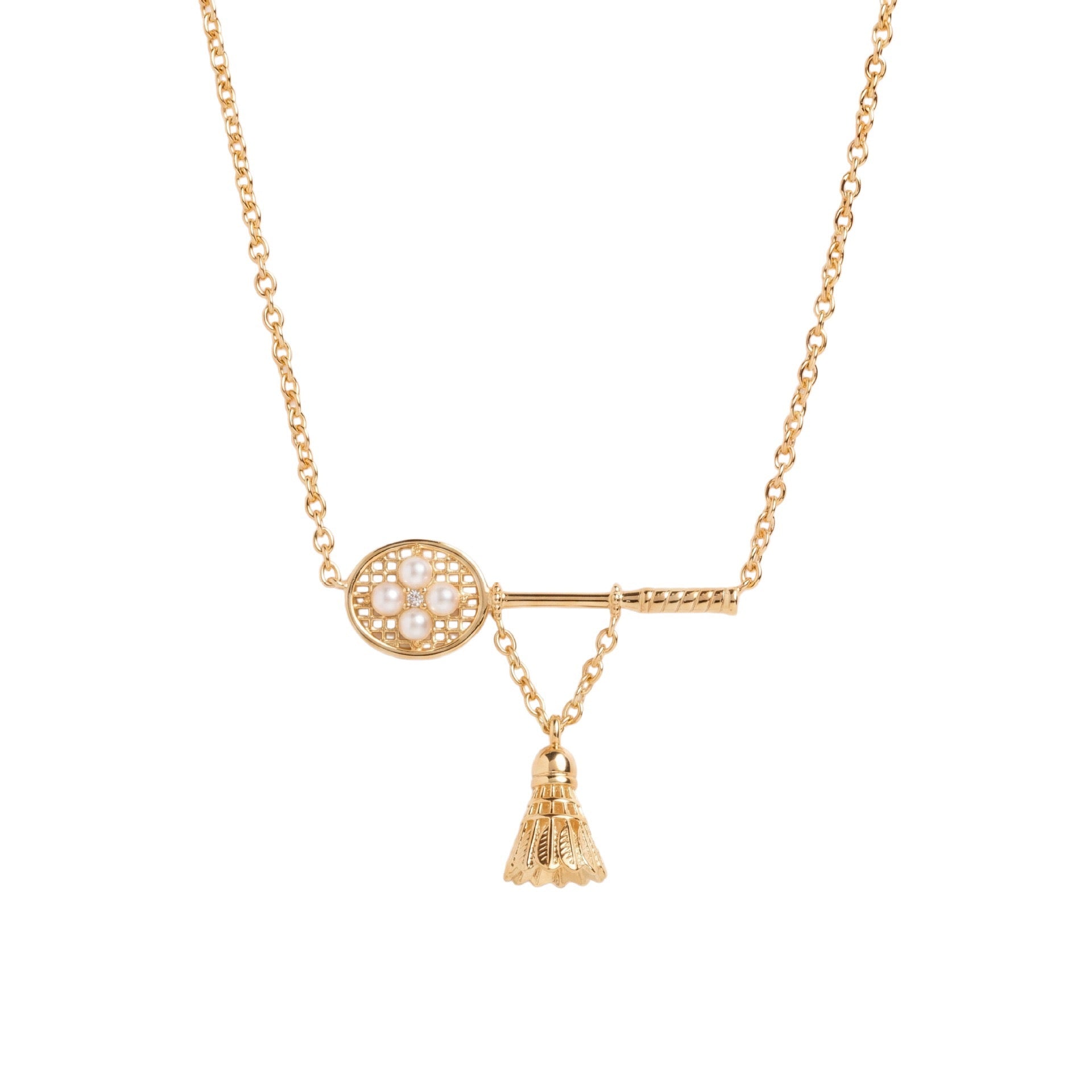 Sports Theme Necklace | Badminton, Baseball, Ping Pong, Tennis & Cupid Arrow Fun Design
