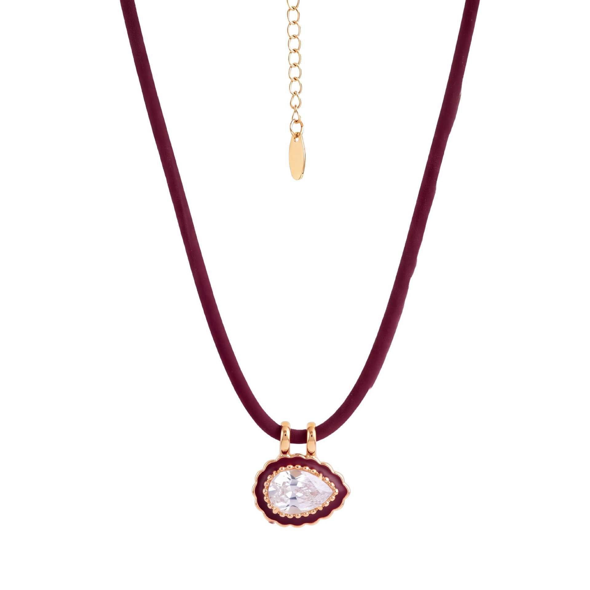 Bohemian Oval Zircon Colourful Rope Chain DIY Pendant Necklace | Tarnish-Resistant