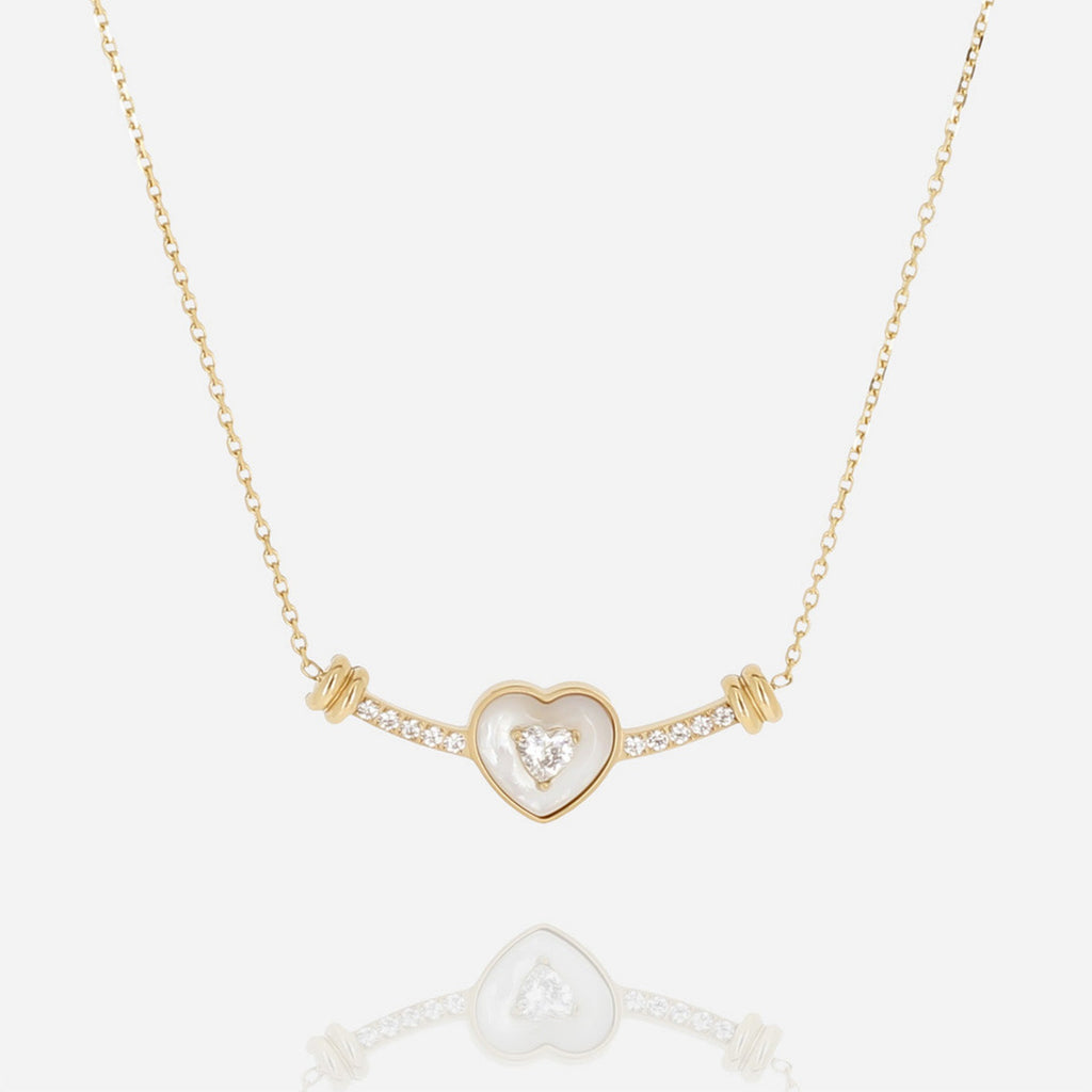 Luxury Minimalist Heart, Eye & Smile Pendant Necklace | Versatile Collarbone Chain