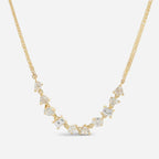 Luxury Full Gold Diamond Necklace | Dot Pavé, Bubble & Tassel Multi-Style Versatile - UMI
