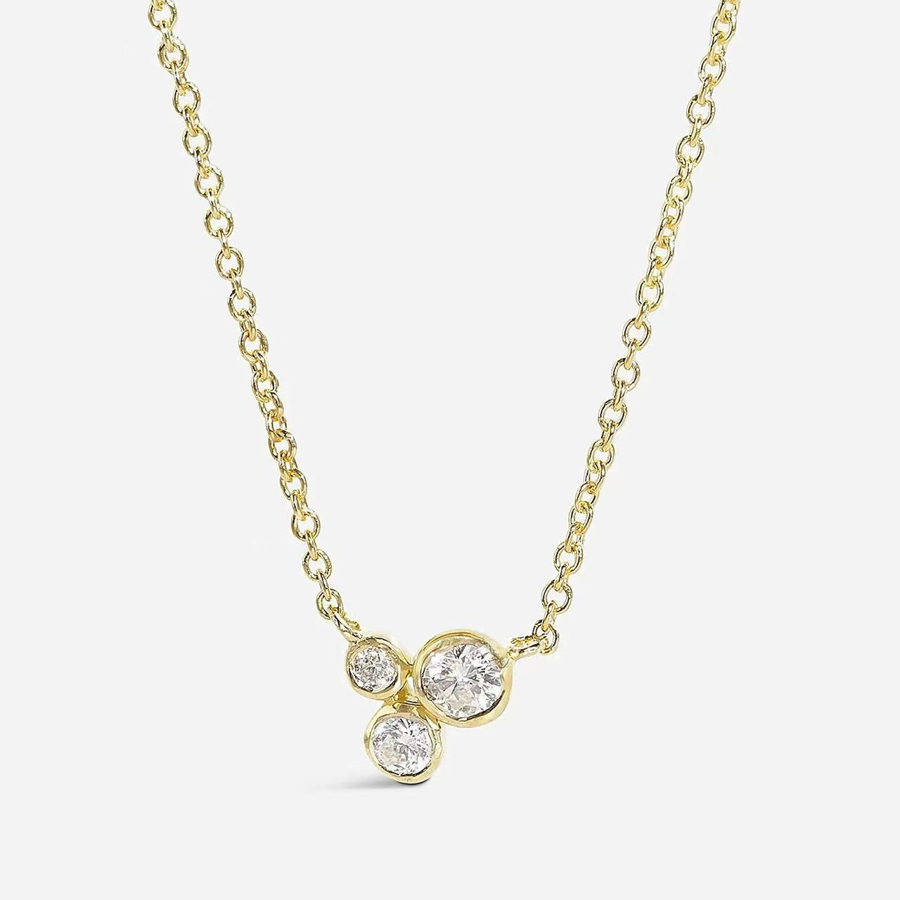Luxury Full Gold Diamond Necklace | Dot Pavé, Bubble & Tassel Multi-Style Versatile