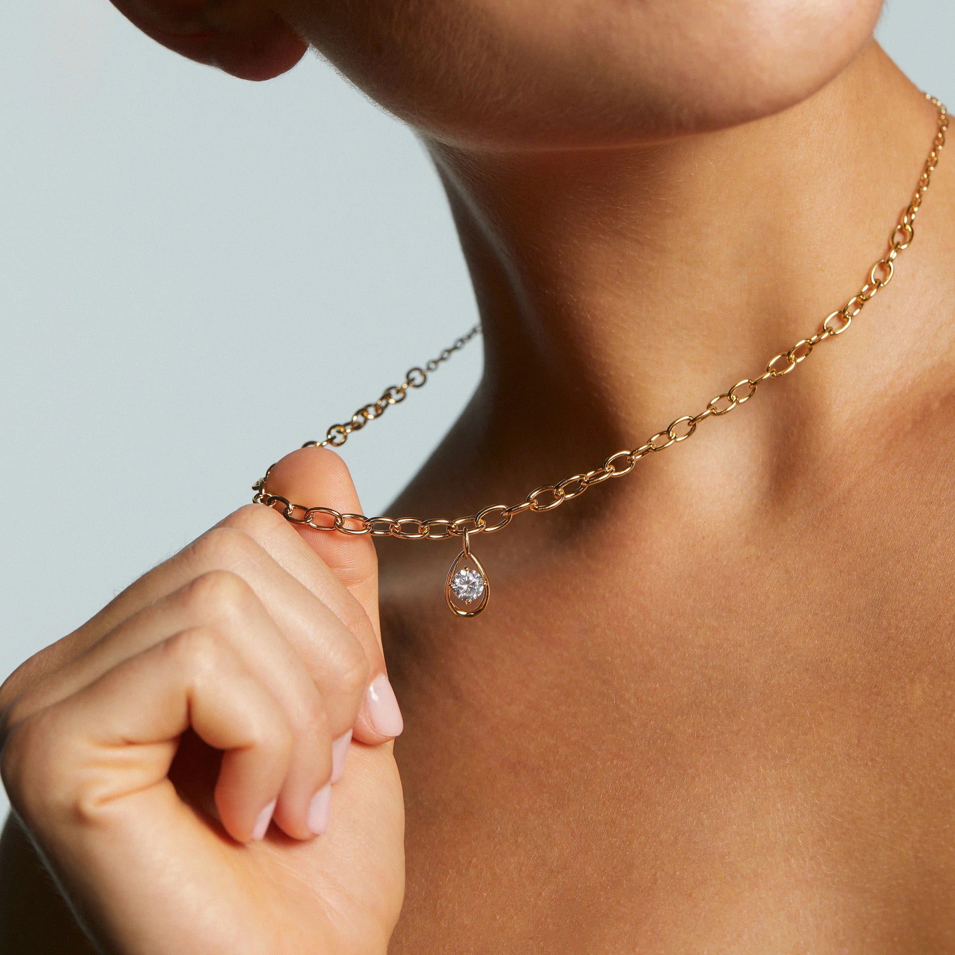 Minimalist Multi-Layer Sequin & Crystal Necklace | Versatile Everyday Wear