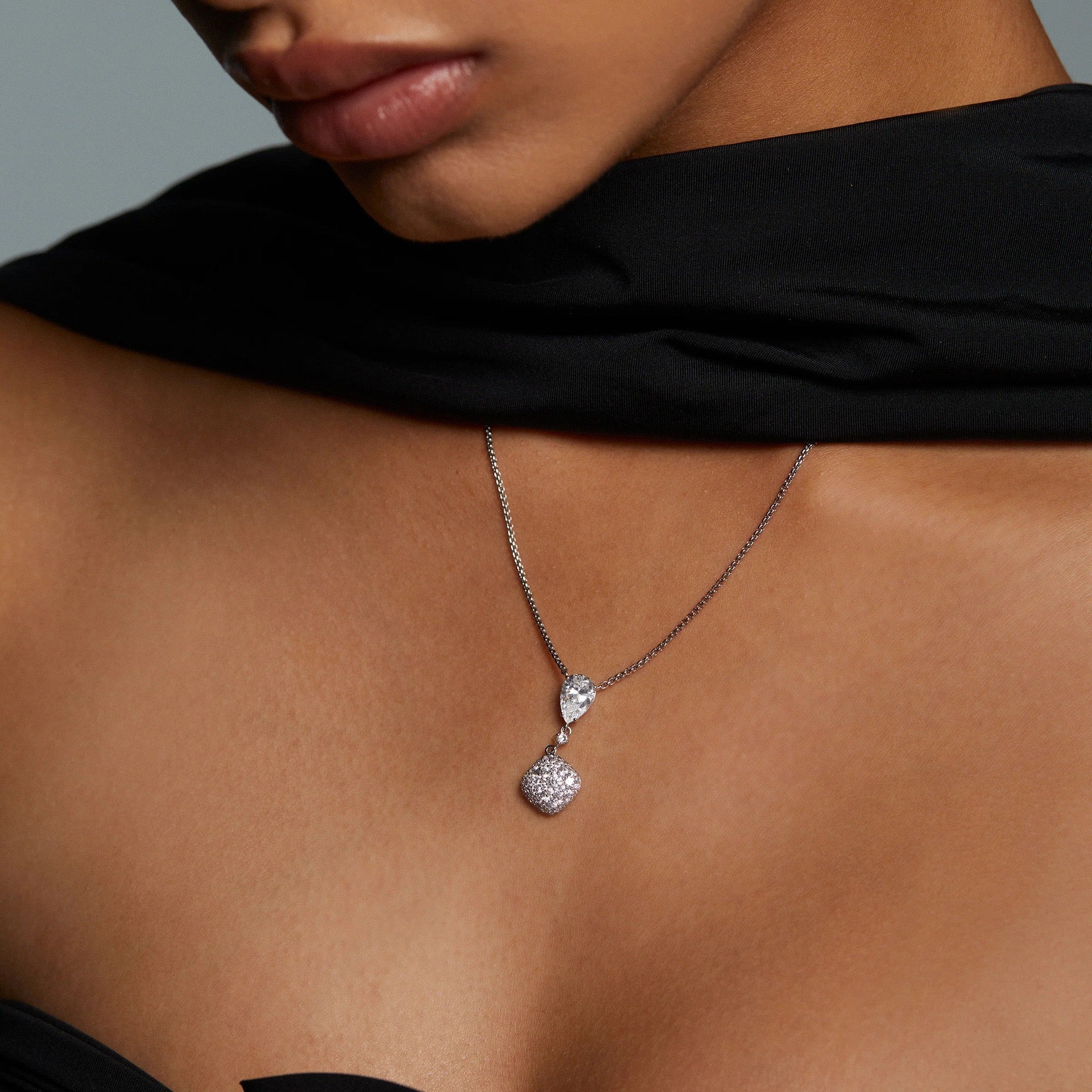 Minimalist Multi-Layer Sequin & Crystal Necklace | Versatile Everyday Wear