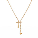 Cross, Star & Moon, Butterfly & Star of David Diamond Necklace | Multi-Style Versatile - UMI