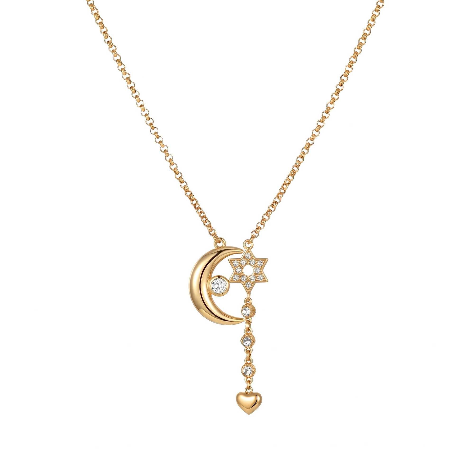 Cross, Star & Moon, Butterfly & Star of David Diamond Necklace | Multi-Style Versatile