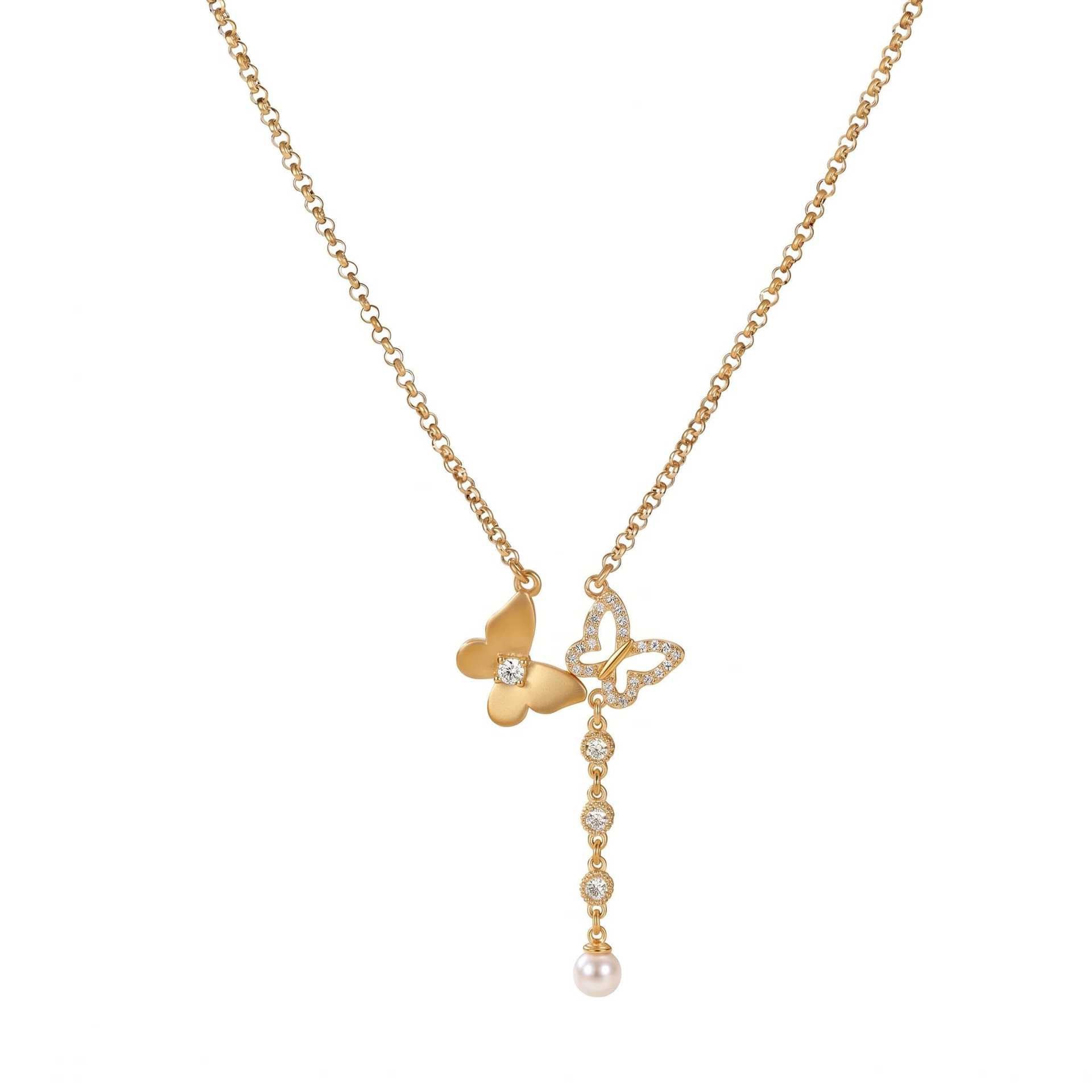 Cross, Star & Moon, Butterfly & Star of David Diamond Necklace | Multi-Style Versatile