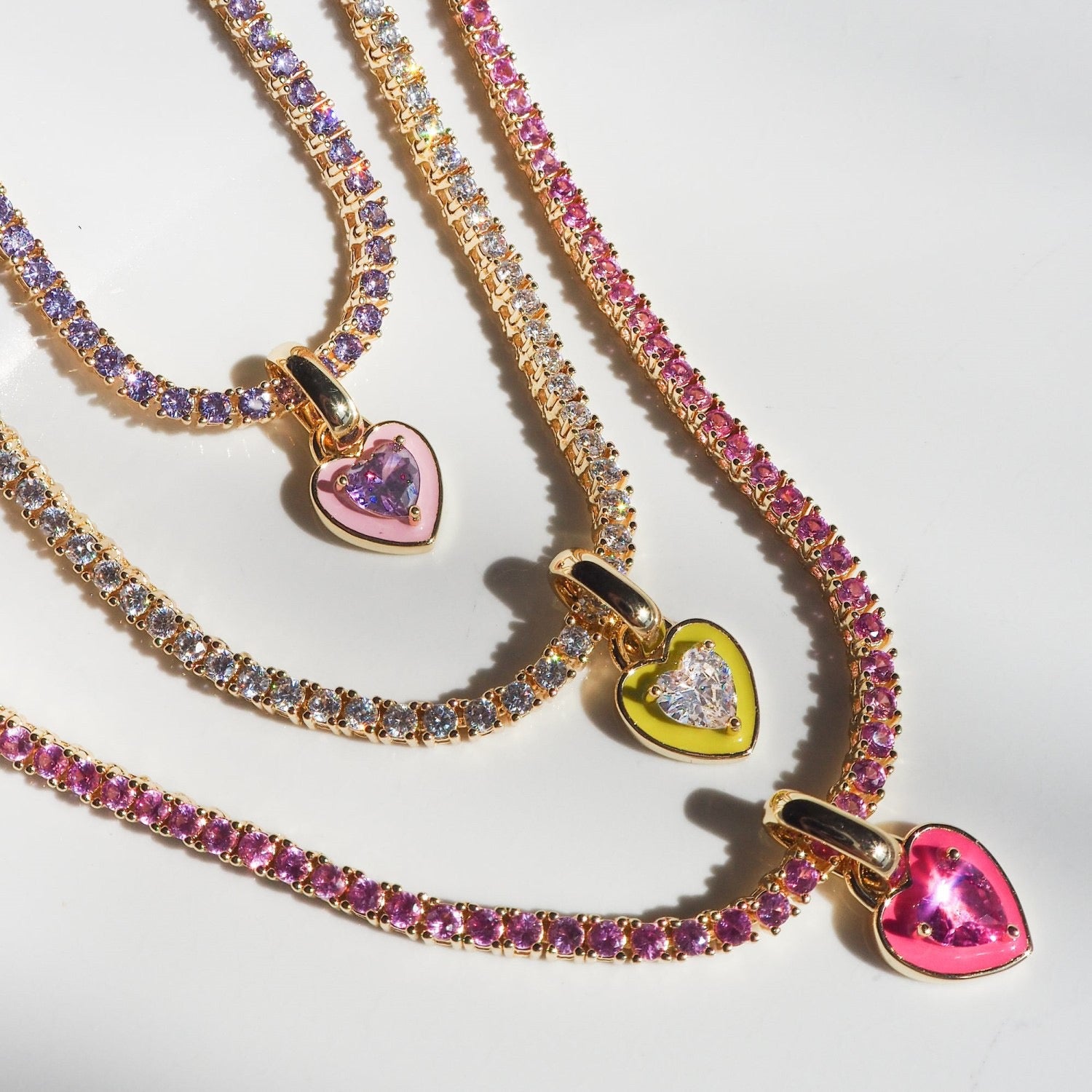 Tennis Chain Colourful Zircon Necklace | Emerald Zircon Choker | Luxury Tarnish-Resistant