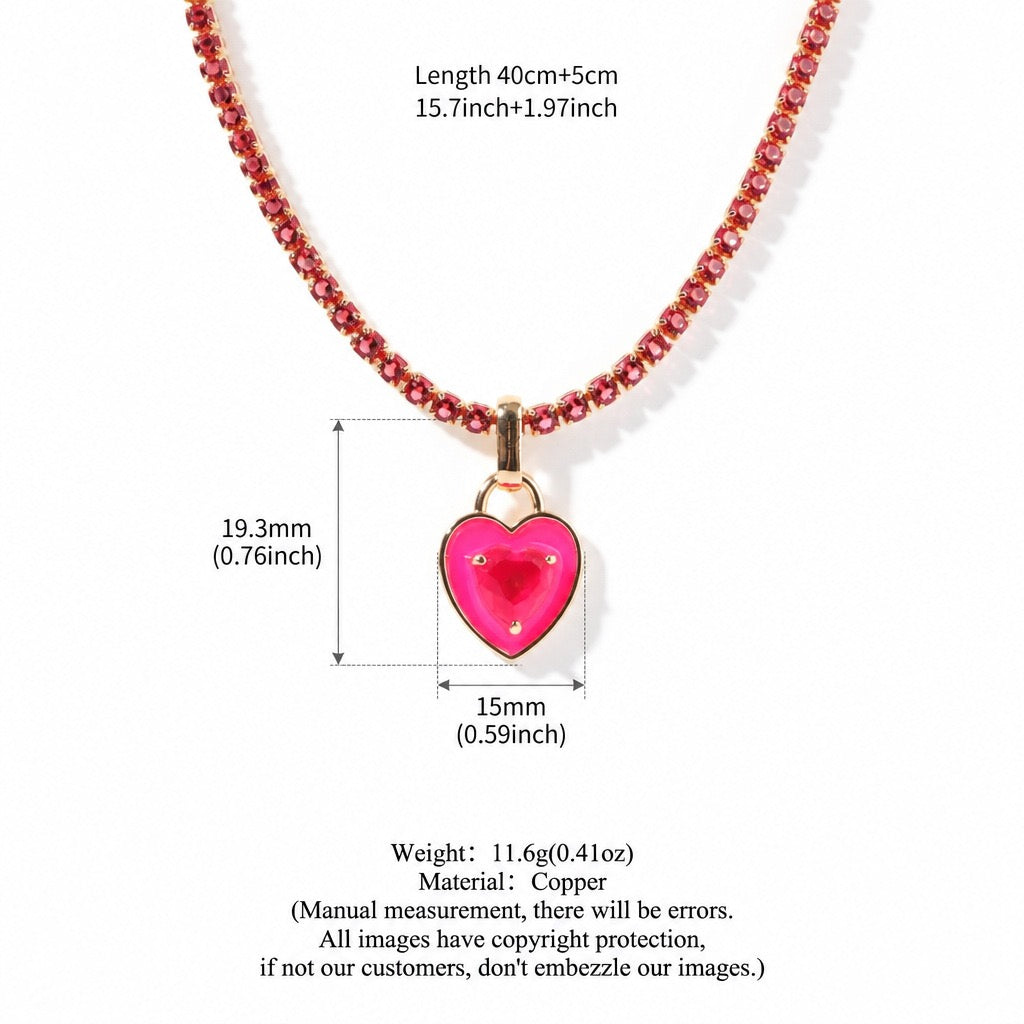Tennis Chain Colourful Zircon Necklace | Emerald Zircon Choker | Luxury Tarnish-Resistant