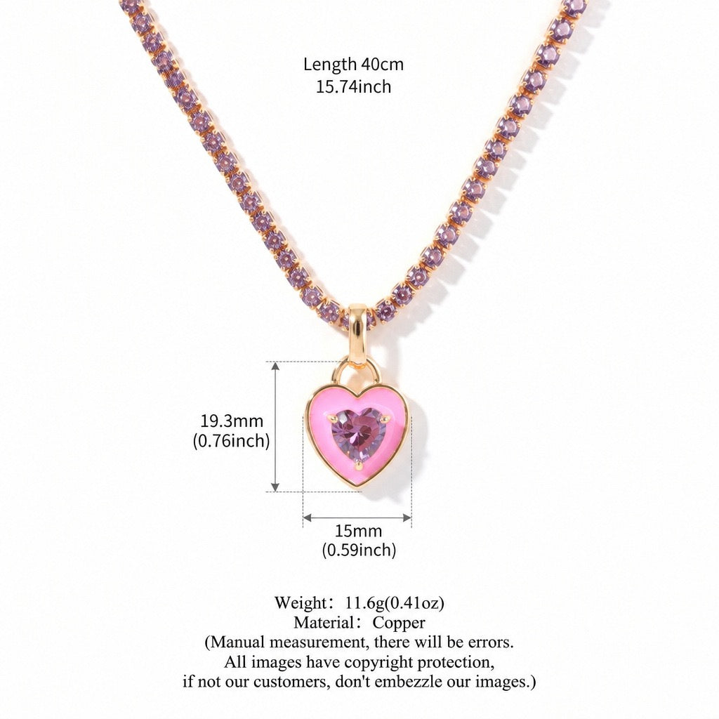 Tennis Chain Colourful Zircon Necklace | Emerald Zircon Choker | Luxury Tarnish-Resistant