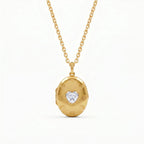 Vintage Gold Photo Locket Necklace | Heart, Teardrop & Rectangle Multi-Style - UMI