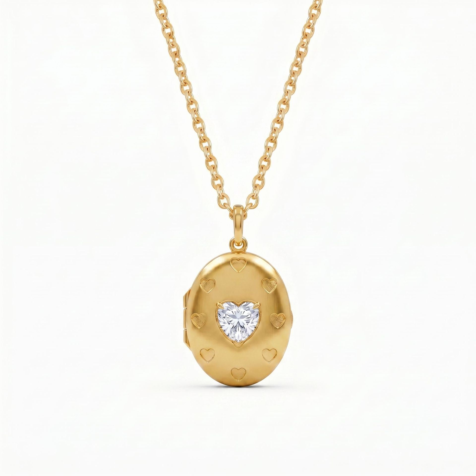 Vintage Gold Photo Locket Necklace | Heart, Teardrop & Rectangle Multi-Style