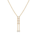 Luxury Titanium Steel Gold Bead Necklace | Y-Chain, Tassel, Pearl & Diamond | Everyday Versatile Gift