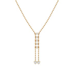 Luxury Titanium Steel Gold Bead Necklace | Y-Chain, Tassel, Pearl & Diamond | Everyday Versatile Gift - UMI