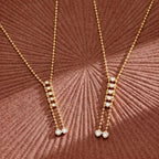 Luxury Titanium Steel Gold Bead Necklace | Y-Chain, Tassel, Pearl & Diamond | Everyday Versatile Gift - UMI