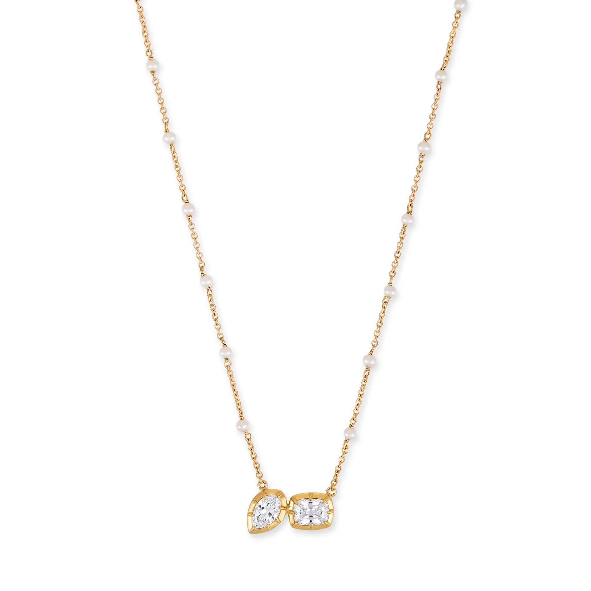 Luxury Titanium Steel Gold Bead Necklace | Y-Chain, Tassel, Pearl & Diamond | Everyday Versatile Gift