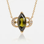 French Star & Moon Necklace | White Shell, Eight-Pointed Star, Olive Zircon & Evil Eye Multi-Style - UMI