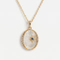 French Star & Moon Necklace | White Shell, Eight-Pointed Star, Olive Zircon & Evil Eye Multi-Style