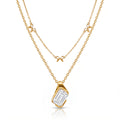 Luxury Layered Diamond Necklace | Bow, Multi-Diamond Teardrop & Oval Multi-Cut | Everyday Versatile