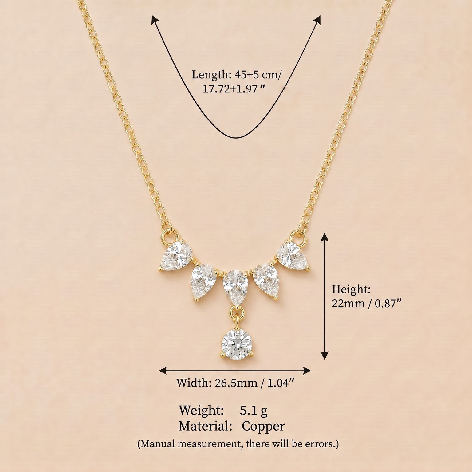 Luxury Multi-Layer Necklace | Baroque Pearl, Floral Bouquet & Heart Zircon | Everyday Versatile